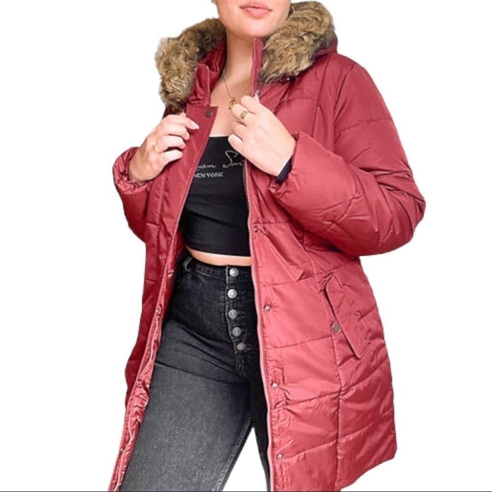 ASOS (Junarose) Faux fur trim parka NWT - Picture 6 of 17